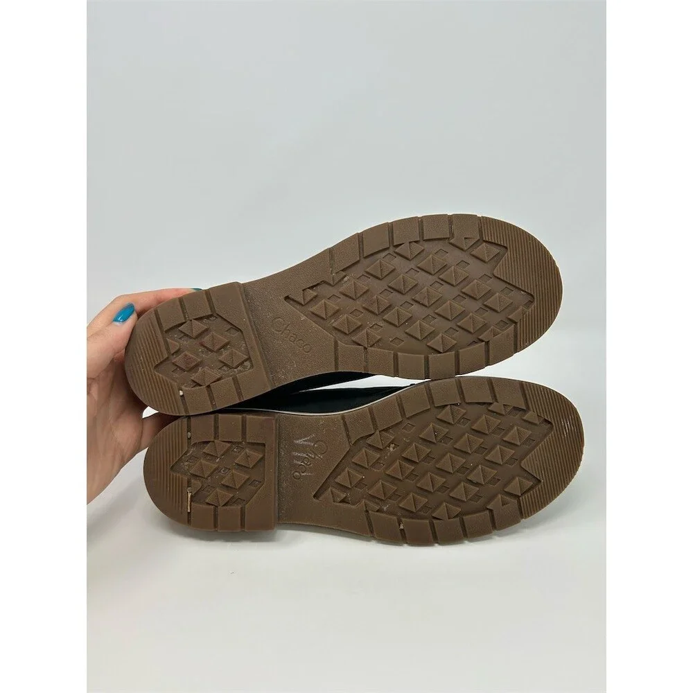 Chaco Cataluna Explorer Chelsea Ankle Boots Black Slip-On Lug Sole Size 8.5